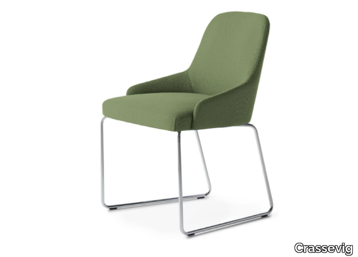 AXEL R SB - Sled base upholstered chair _ Crassevig