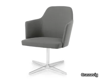 AXEL 86P 4X - Swivel upholstered with 4-spoke base chair _ Crassevig