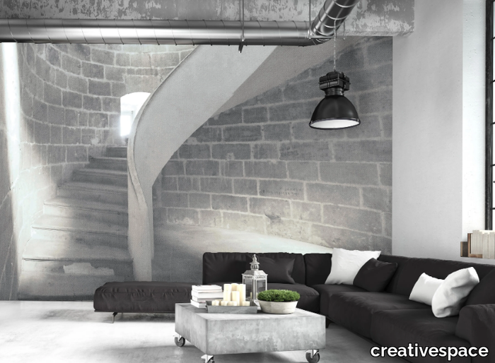 FLOOR - Washable trompe l'oeil nonwoven wallpaper _ creativespace