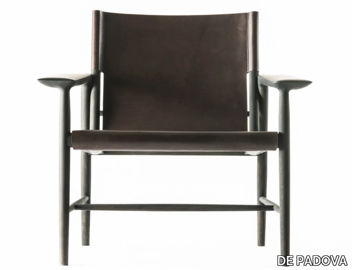 SUNSET - Tanned leather easy chair with armrests _ DE PADOVA