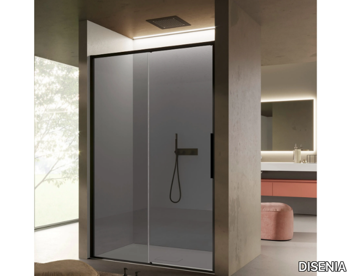 BRAVE 02 - Niche glass shower cabin with sliding door _ DISENIA