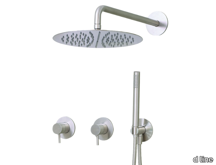 QTOO - 4 hole thermostatic shower set with hand shower _ d line