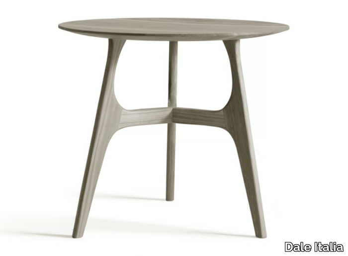 CONVERO H-622 - Round solid wood high side table _ Dale Italia