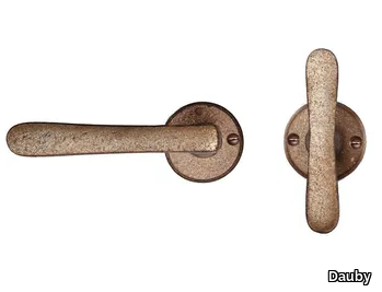 PHTL /50R "T+L" - Bronze door handle on rose _ Dauby