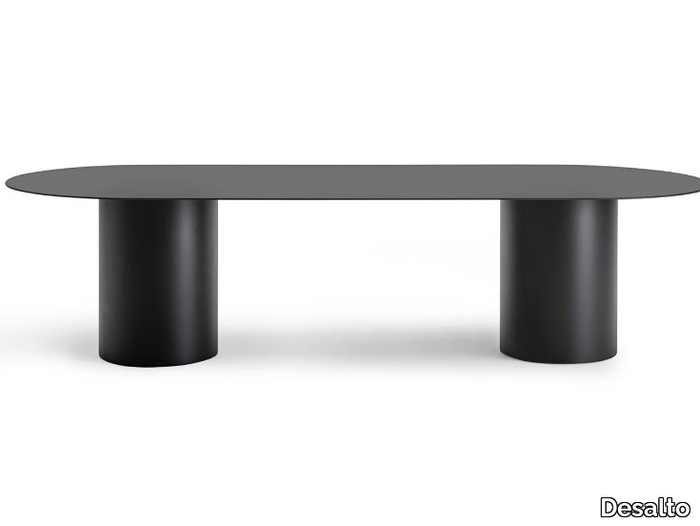 MM8 - Oval aluminium table _ Desalto