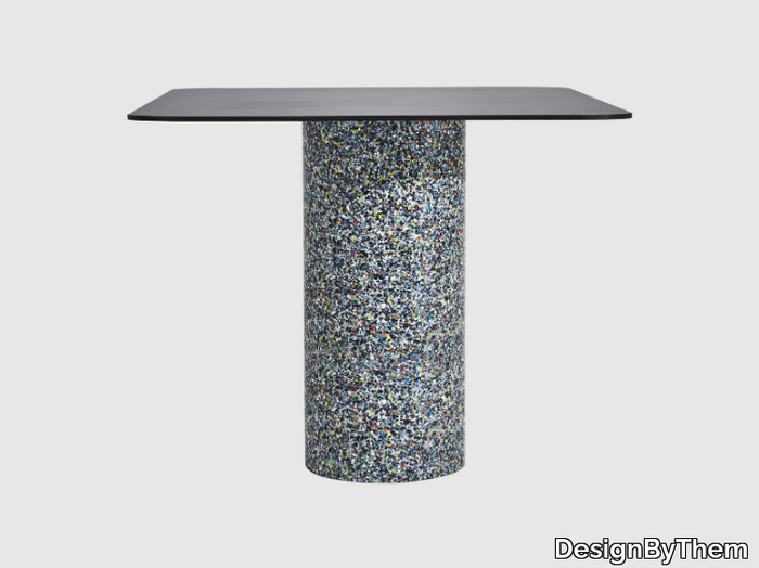 CONFETTI - Square metal high table _ DesignByThem