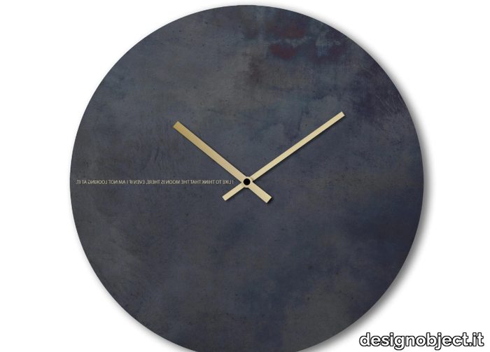 BLACK MOON - Wall-mounted plate clock _ designobject.it