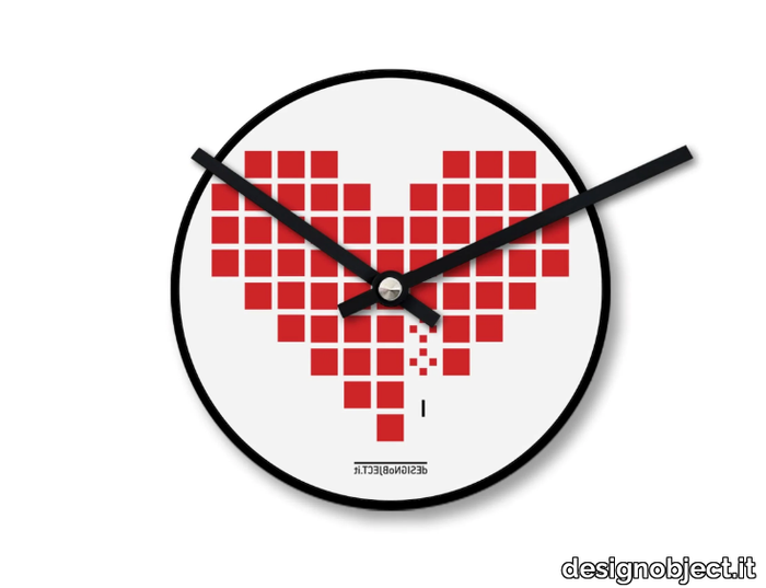 LOVE INVADERS - Wall-mounted plate clock _ designobject.it