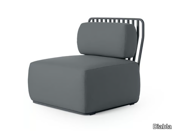 GRILL - Fabric armchair with removable cover _ Diabla