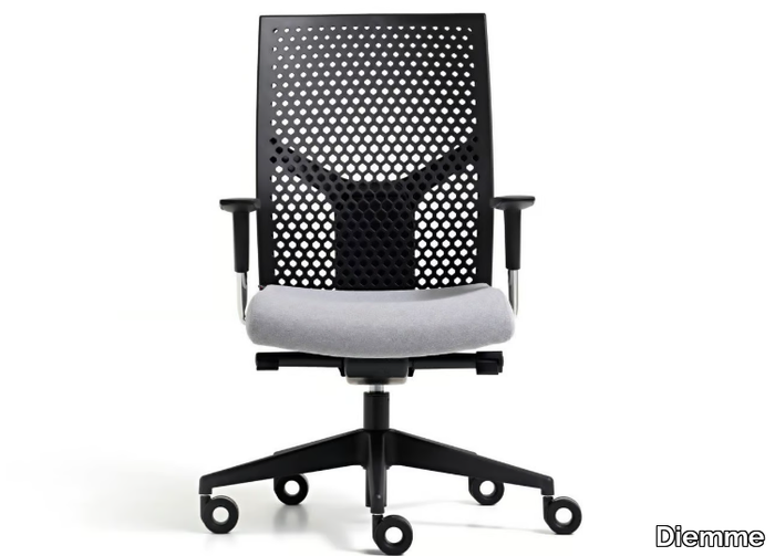 FIT POLY - Polypropylene office chair with armrests with 5-Spoke base _ Diemme