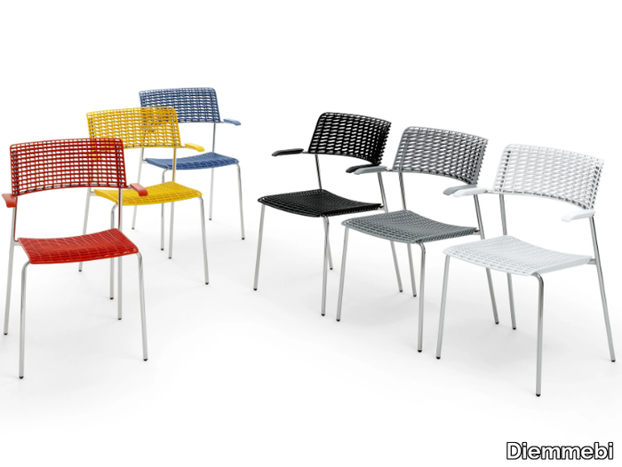 CALA - Metal and recycled polypropylene armchair _ Diemmebi