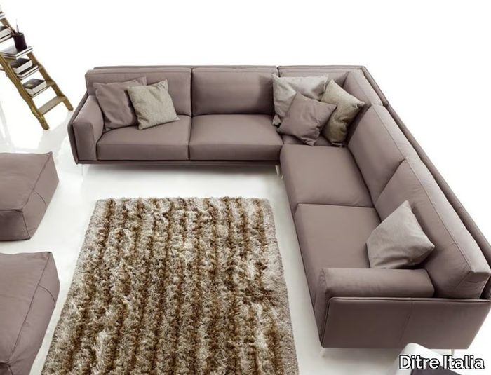 KRIS LEATHER - Corner sectional leather sofa _ Ditre Italia