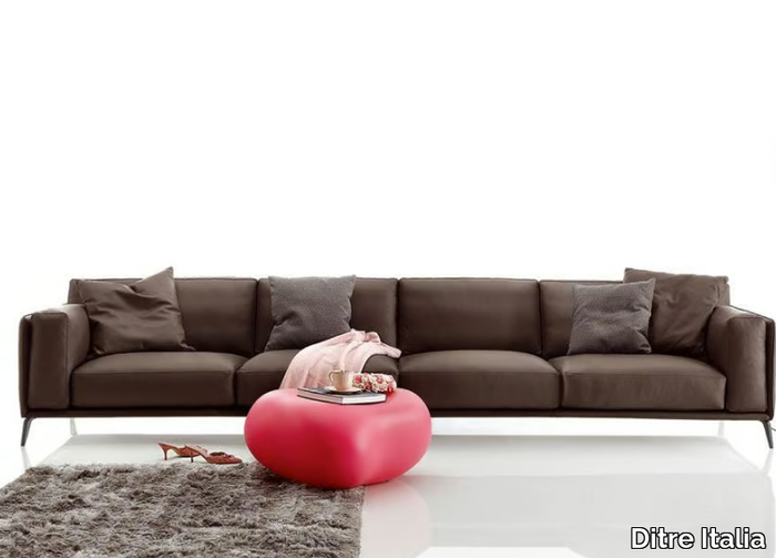 KRIS LEATHER LOW - Sectional Eco-leather sofa _ Ditre Italia