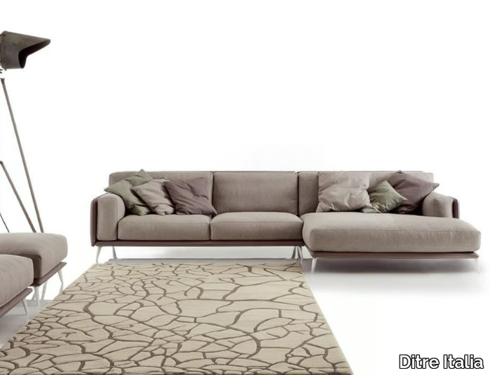 KRIS MIX - Sectional fabric and leather sofa _ Ditre Italia