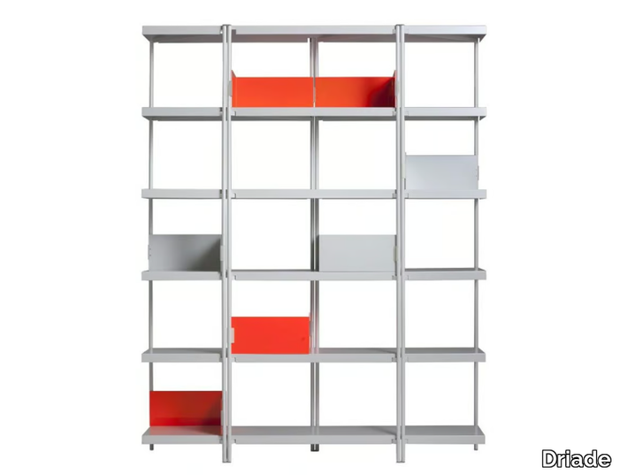 ZIGZAG - Open steel and wood bookcase _ Driade