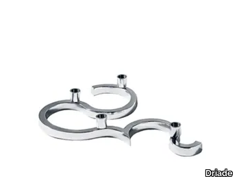 VON ERLACH II - Candleholder in polished aluminium casting _ Driade