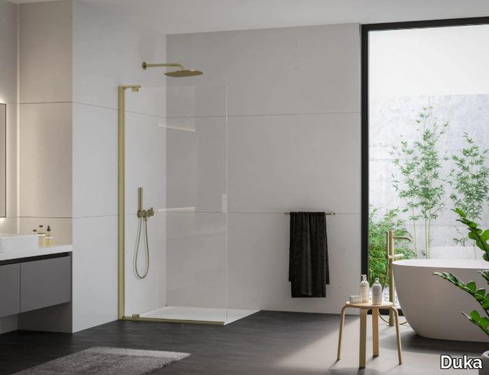 LIBERO 4000 - PE 6DT L/R - Crystal shower cabin with pivot door _ Duka