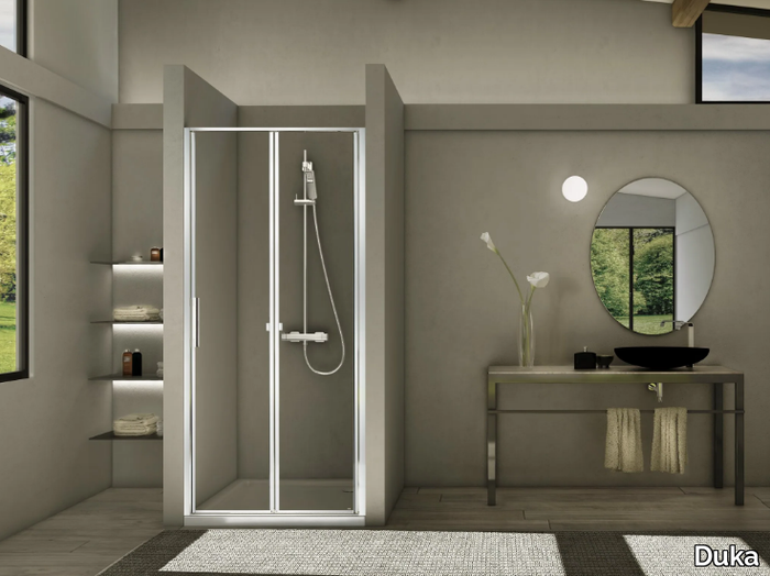 STILA 2000 - Niche glass and aluminium shower cabin _ Duka