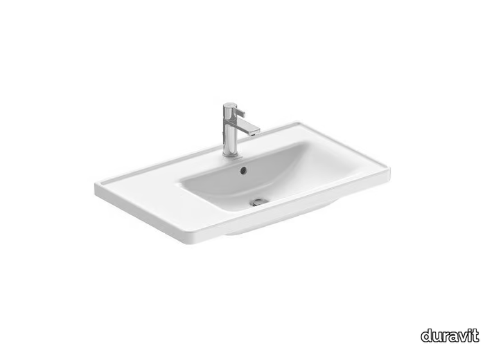 D-NEO - Ceramic washbasin with overflow _ Duravit