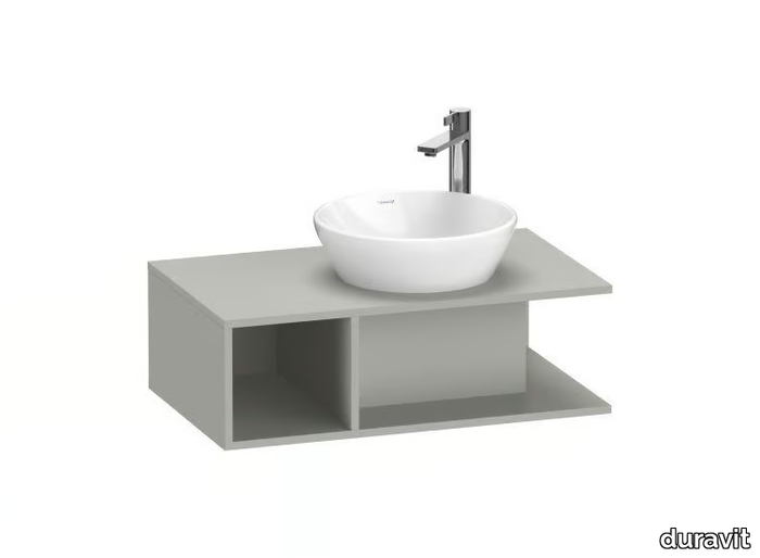 D-NEO - Wall-mounted wooden vanity unit _ Duravit