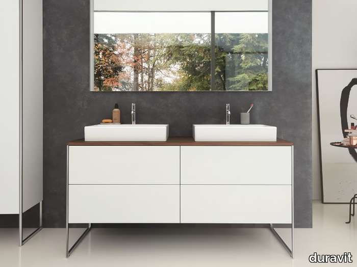 XSQUARE - Floor-standing double vanity unit _ Duravit