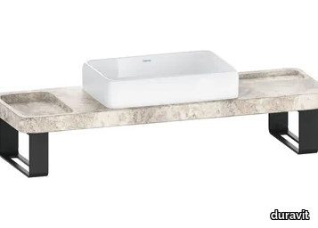 QATEGO - Travertine washbasin countertop / washbasin _ Duravit