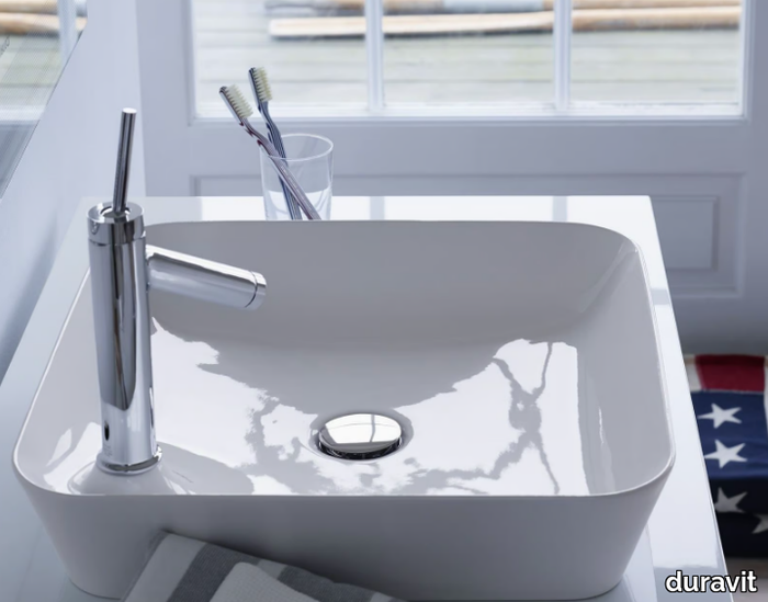 CAPE COD - Countertop square DuraCeram® washbasin _ Duravit