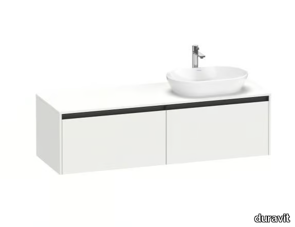 KETHO.2 - Single wall-mounted wooden vanity unit _ Duravit