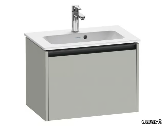 KETHO.2 - Single wooden vanity unit with integrated washbasin _ Duravit