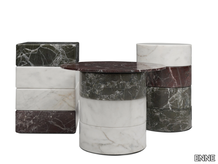 LUNA - Modular marble coffee table _ ENNE