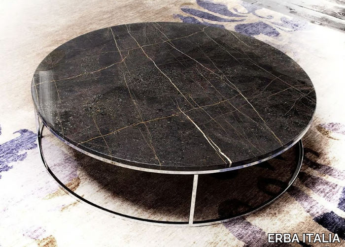 LAMP COFFEE - Round low coffee table for living room _ ERBA ITALIA