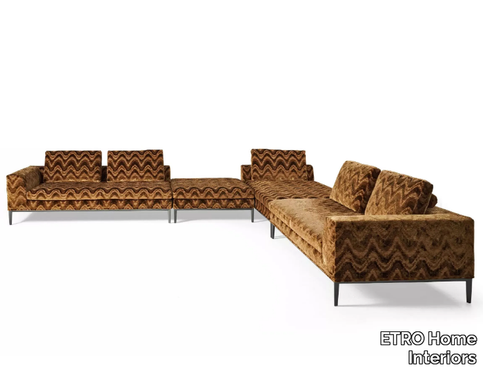 EASE - Sectional fabric sofa _ ETRO Home Interiors