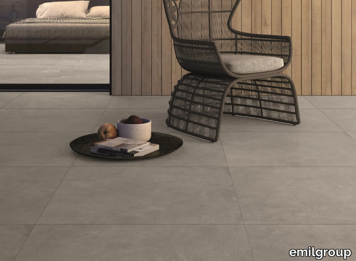 KARMAN CEMENTO CENERE - Indoor porcelain stoneware wall/floor tiles _ emilgroup