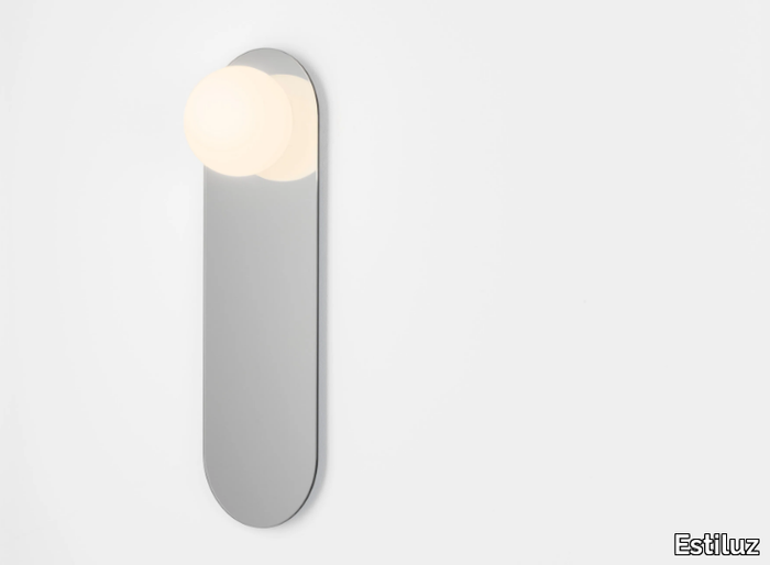 CIRC - Oval wall-mounted mirror with integrated lighting _ Estiluz