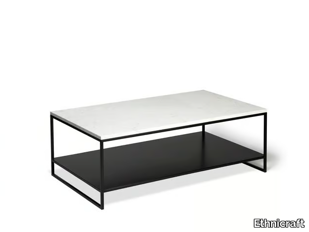 ANDERS - Rectangular Carrara marble coffee table _ Ethnicraft