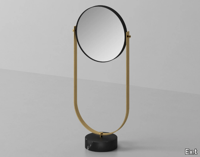 NOUVEAU - Tilting table-top round mirror _ Ex.t