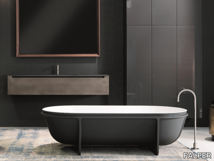 CONTROSTAMPO - Freestanding Cristalplant® bathtub _ FALPER