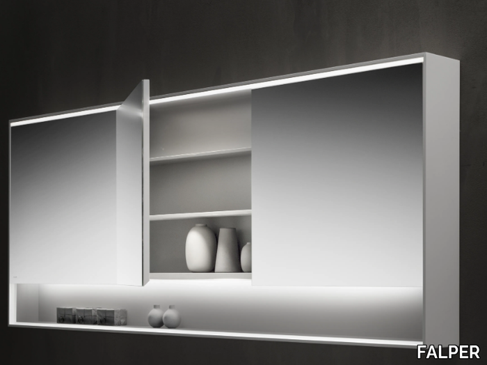 SHAPE EVO - Mirror with cabinet with integrated lighting _ FALPER