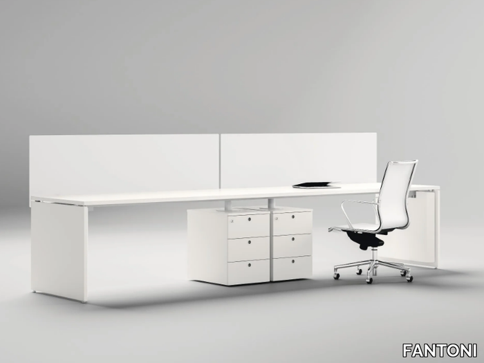 SISTEMA 28 - EXTRALONG - Rectangular office desk with drawers _ FANTONI