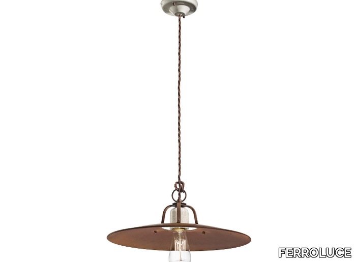 GRUNGE - Metal pendant lamp _ FERROLUCE