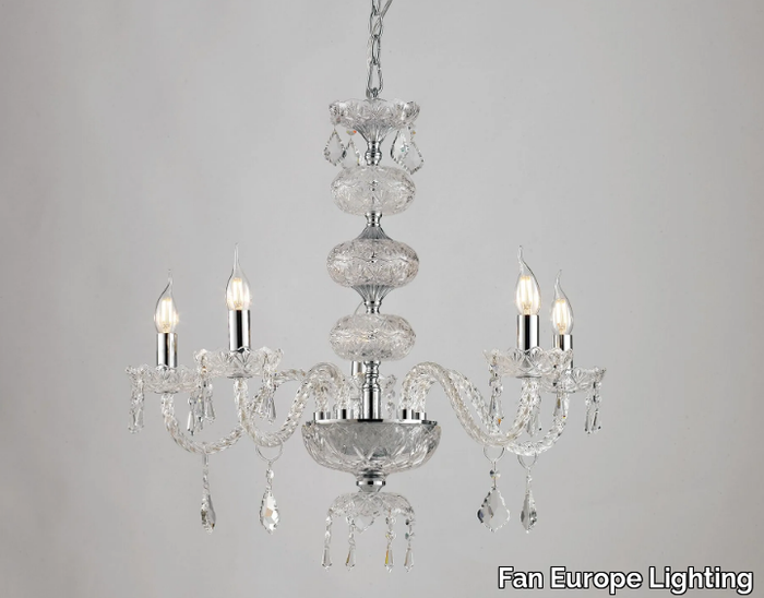 INCANTO - Glass chandelier with crystals _ Fan Europe Lighting