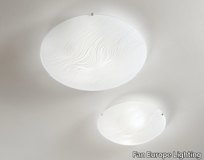 KARDIO - Satin glass ceiling light _ Fan Europe Lighting