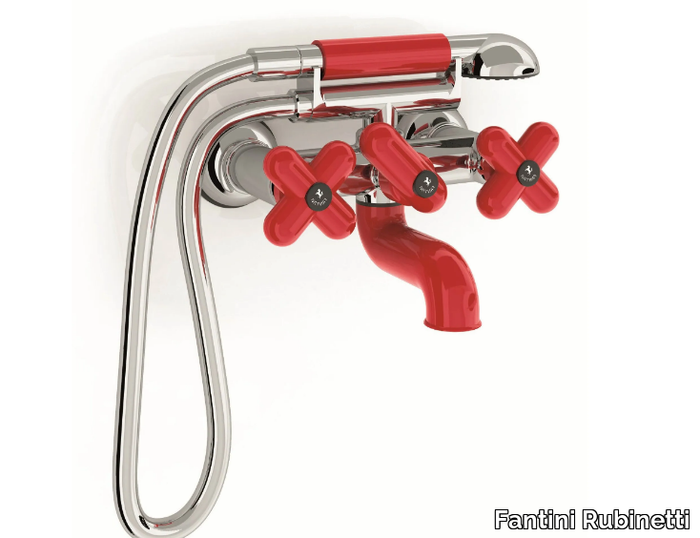 I BALOCCHI - Wall-mounted bathtub tap with hand shower _ Fantini Rubinetti