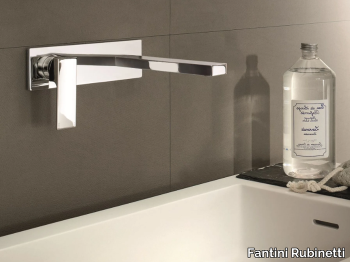 MINT - Wall-mounted washbasin mixer with plate _ Fantini Rubinetti