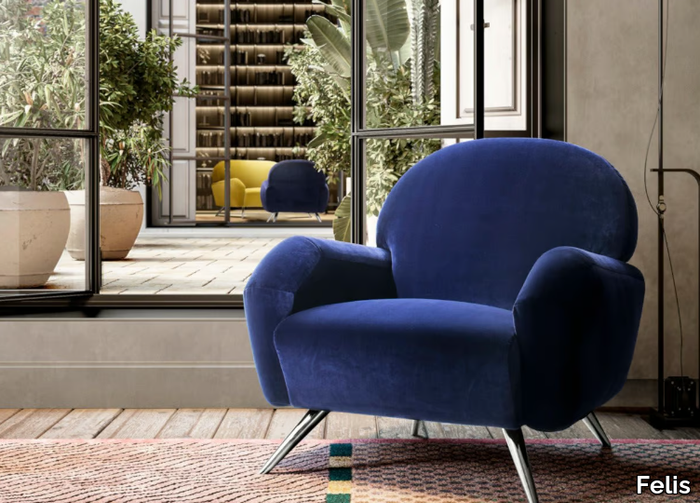 CLAIR - Fabric armchair with armrests _ Felis