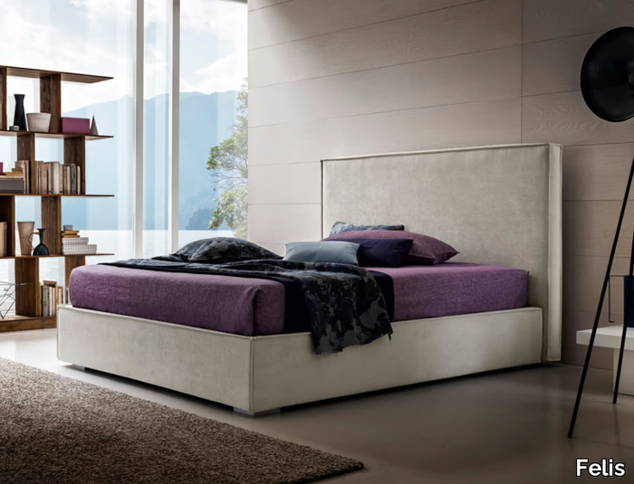 RICK - Fabric double bed with upholstered headboard _ Felis