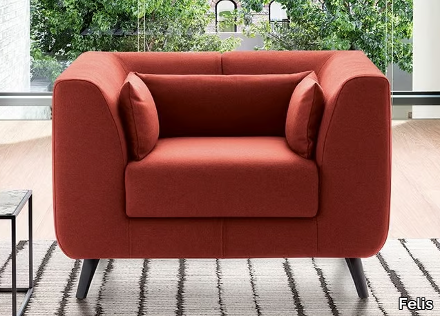 NEMO - Fabric armchair with armrests _ Felis