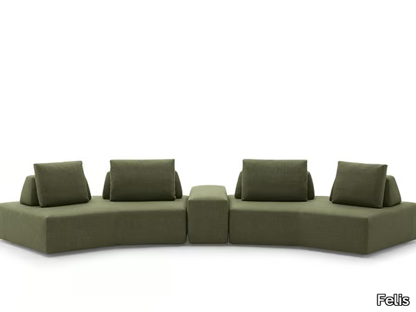 PLATFORM - Sectional curved fabric sofa _ Felis