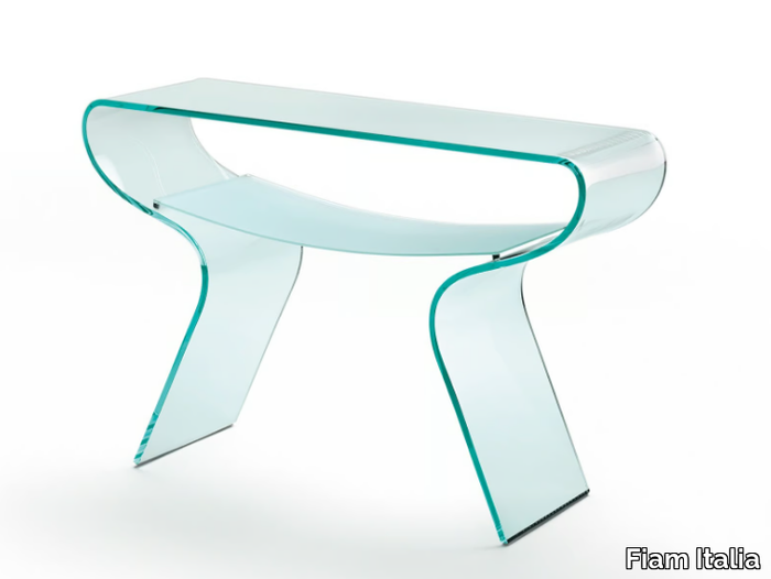 CHARLOTTE - Glass console table _ Fiam Italia