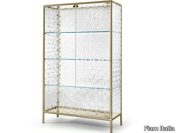 ECHO - Glass and aluminium display cabinet _ Fiam Italia